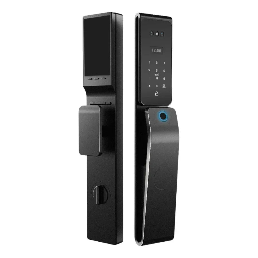 Cerradura Inteligente SICCBA Facial – Huella – Código – RFID – Llave – Tuya APP Wifi – Puertas con barrales – Apta Intemperie