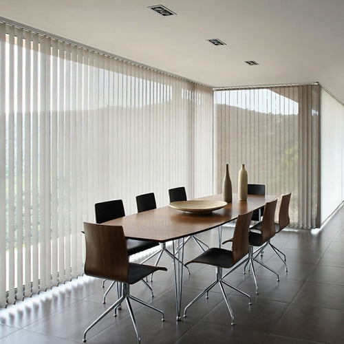 Cortina Bandas Verticales Blackout -2.40 X 2.20- Blanco