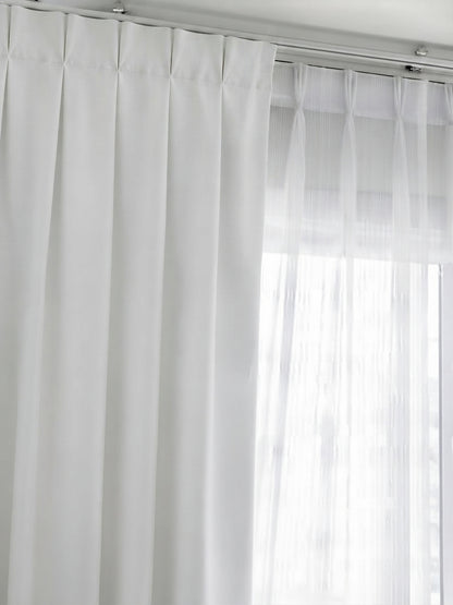 Cortina Riel Europeo Blackout Melody Blanco 2.00x2.20 | Texalia