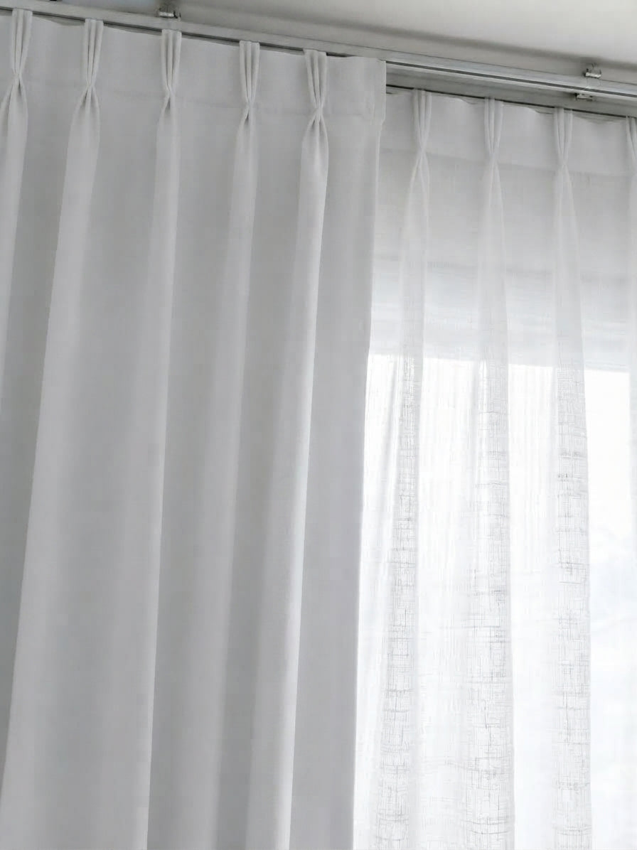 Cortina Riel Europeo Blackout Melody Blanco 2.00x2.20 | Texalia