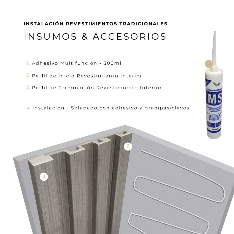 Revestimiento Tradicional Gris - detalle 6