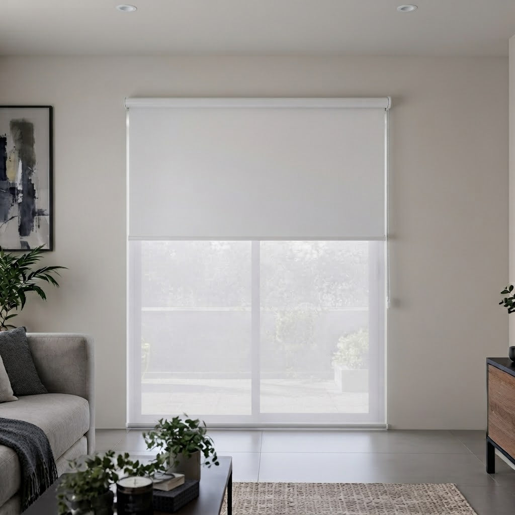Cortina Roller Doble Blanco 2.40x2.20 Texalia