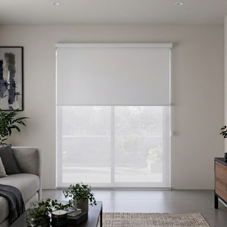 Cortina Roller Doble Blanco 2.40x2.20 | Texalia