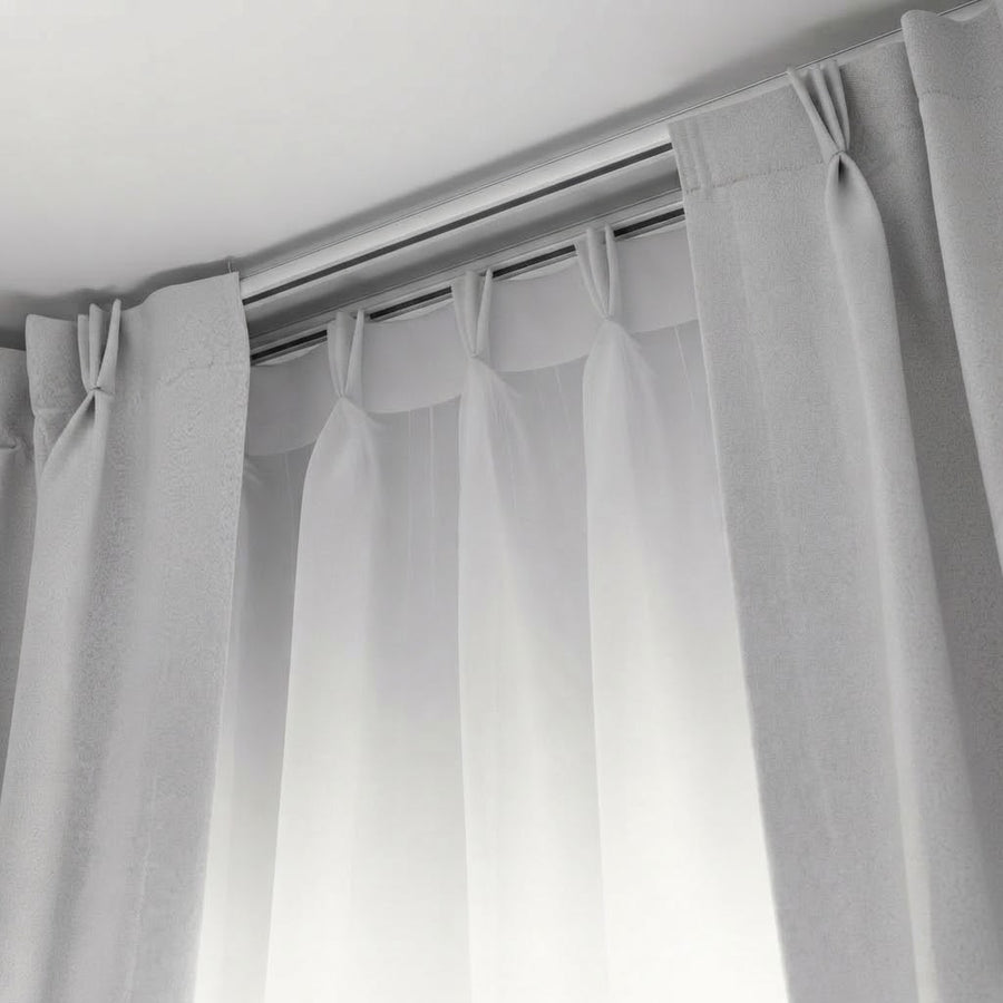 Cortina Riel Europeo Blackout Melody Blanco 2.60x2.40 | Texalia